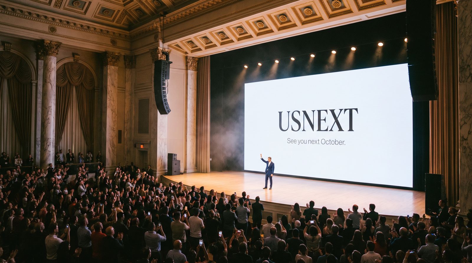 A standing ovation at the close of the USNEXT keynote.